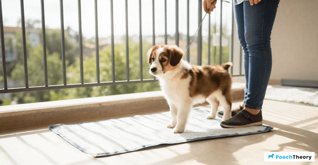 How to train a puppy to pee outside in an apartment.