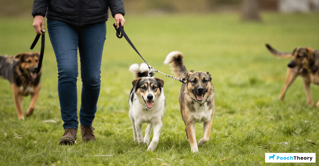 Guide your dog on walks to prevent pulling towards other dogs.